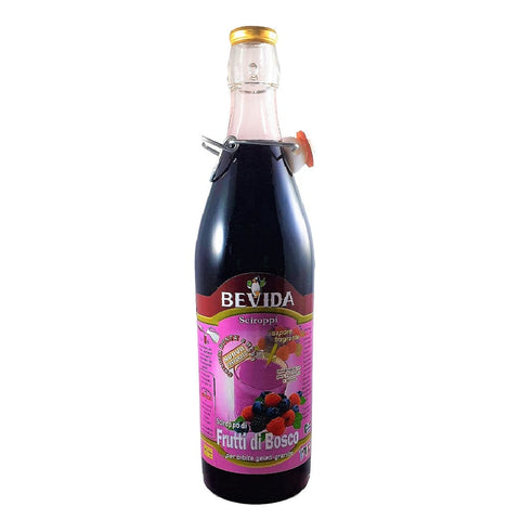 Bevida Sciroppo di Frutti di Bosco Berry Syrup Glass Bottle 1Lt - Italian Gourmet UK