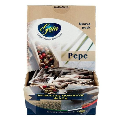 Biffi Gaia Pepe Nero Macinato Ground Black Pepper 500 single dose sachets - Italian Gourmet UK
