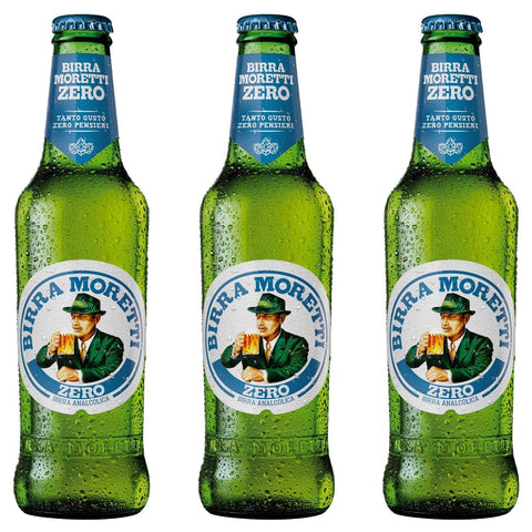 Birra Moretti Alcohol-free beer 3x Birra Moretti 0.0% La Zero Non-Alcoholic Golden Beer Birra Analcolica 33cl 8006890628579