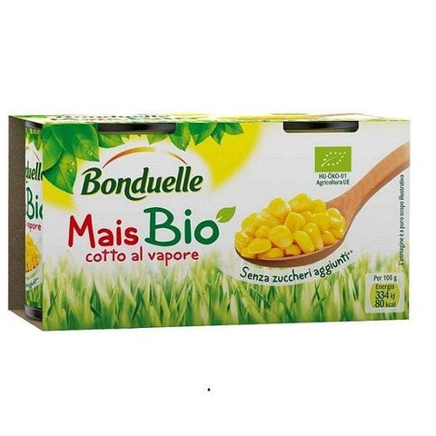 Bonduelle Mais Bio 100% Italian Organic Corn 2x150g - Italian Gourmet UK