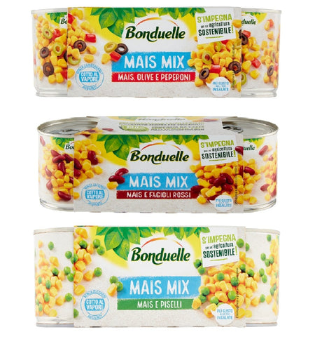 Bonduelle Sweet corn Test pack Bonduelle Mais Mix Mais Süßer und Knuspriger Mais 3x ( 3 x 170g )