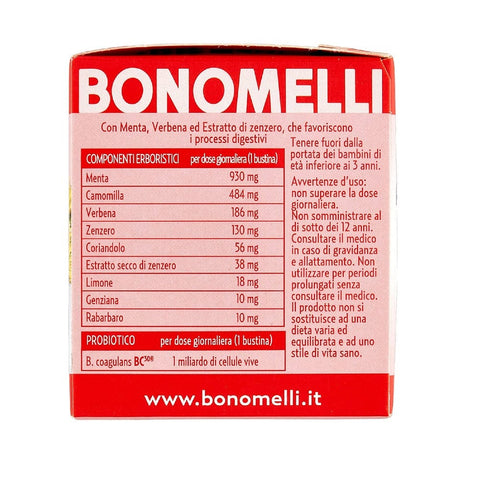 Bonomelli Herbal tea Bonomelli Tisana Probiotica Dopo Pasto Herbal Tea with Mint, Verbena and Ginger Extract 10 filters