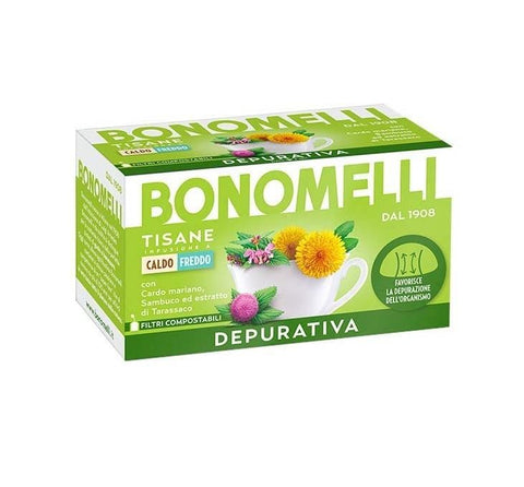 Bonomelli Tisane Depurativa herbal tea clean 16 filters - Italian Gourmet UK
