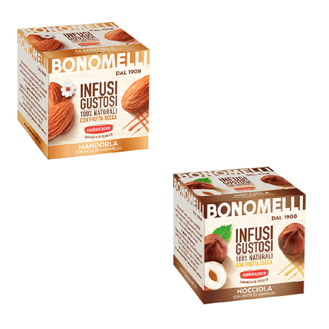 Bonomelli Herbal tea Testpack Bonomelli Infusi Gustosi Mandorla con caramello e Nocciola con note di vaniglia 2x 10 Filters
