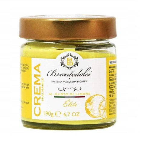 Brontedolci Crema Spalmabile al limone Spreadable Sicilian lemons Cream (190g) - Italian Gourmet UK