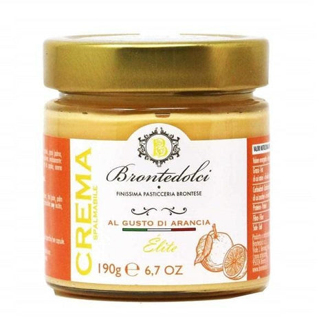 Brontedolci Crema Spalmabile all'arancia Spreadable Sicilian Oranges Cream (190g) - Italian Gourmet UK