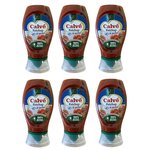 Calvé Ketchup -45% di Zuccheri Seasoning Sauces Squeeze 250ml - Italian Gourmet UK