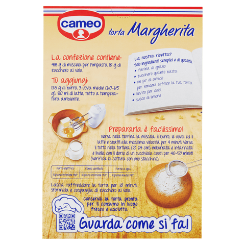 Cameo Cakes Cameo preparato per Torta Margherita Margherita cake mix 428g 8003000186301