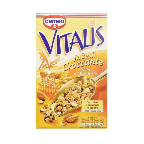 Cameo Vitalis Miele crispy muesli cereals honey and almonds 300g - Italian Gourmet UK