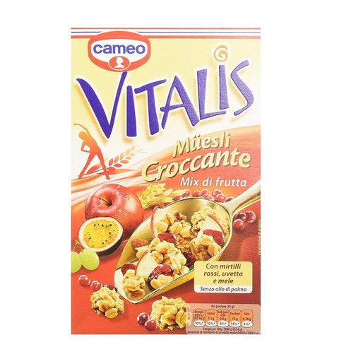 Cameo Vitalis Mix di Frutta crispy muesli fruit mix 300g - Italian Gourmet UK