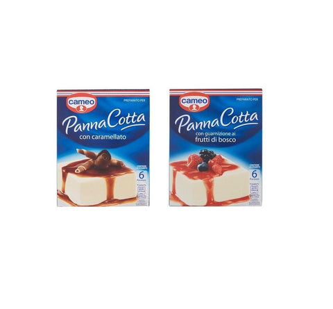 Test pack Cameo panna cotta frutti di bosco & caramellato berries & caramel (6 packs) - Italian Gourmet UK