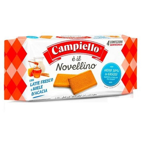 Campiello Novellino biscuits with fresh milk and acacia honey 350g - Italian Gourmet UK