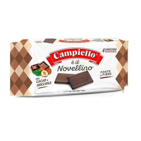Campiello Novellino Cacao e Nocciole biscuits with cocoa and hazelnuts 360g - Italian Gourmet UK