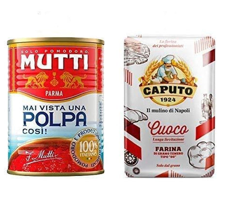 Test package Caputo Farina Cuoco flour 10x1kg Mutti Polpa tomato pulp 12x400g - Italian Gourmet UK
