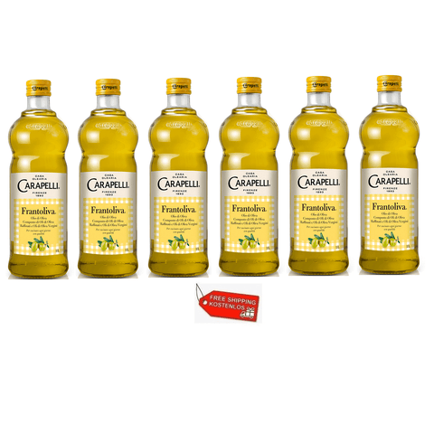 Carapelli Olive oil 6x Carapelli Frantoliva Olio di Oliva Olive Oil with Refined and Virgin Olive Oils 1Lt 8002470470996