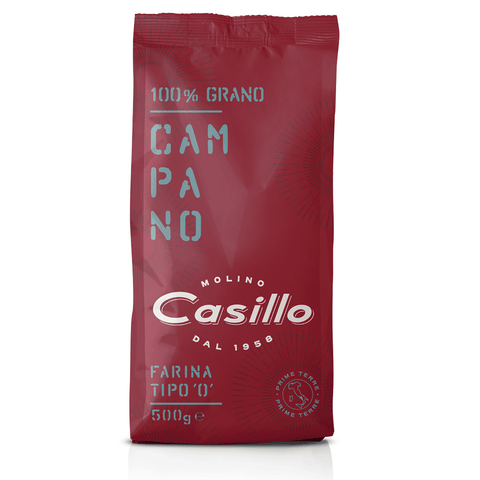 Casillo Prime Terre Farina di Grano Tenero Tipo 0 100% Campano Wheat Flour Type 0 500g - Italian Gourmet UK