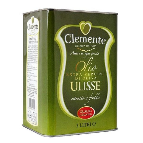 Clemente Ulisse olio extravergine di oliva extra virgin olive oil in a can (3l) - Italian Gourmet UK