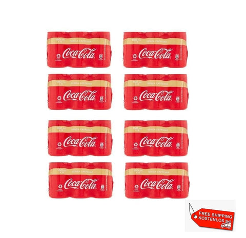 Coca Cola mini senza caffeina soft drink without caffeine can mega pack 48x150ml - Italian Gourmet UK