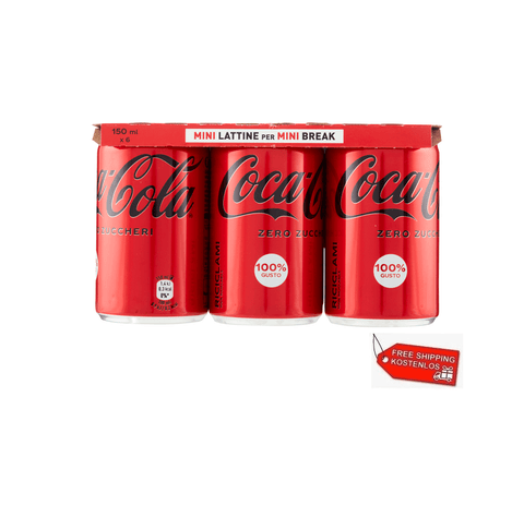 Coca Cola Soft Drink Coca Cola Zero Mini sugar free ultra pack 48x150ml 5449000138156