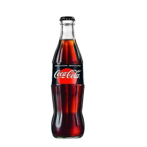 Coca Cola Zero sugar free 33cl in glass - Italian Gourmet UK
