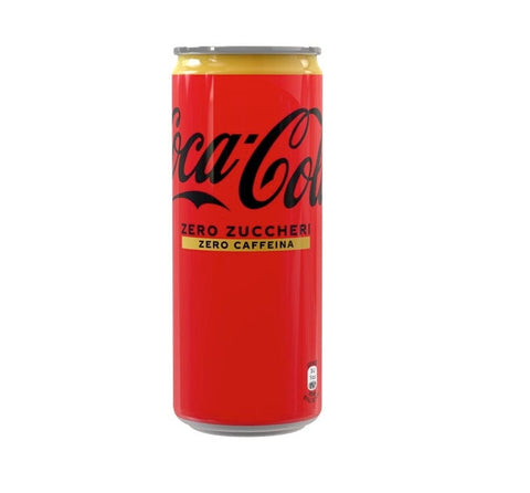 Coca Cola Soft Drink COCA-COLA Zero Zuccheri Zero Caffeina Disposable Can 330ml
