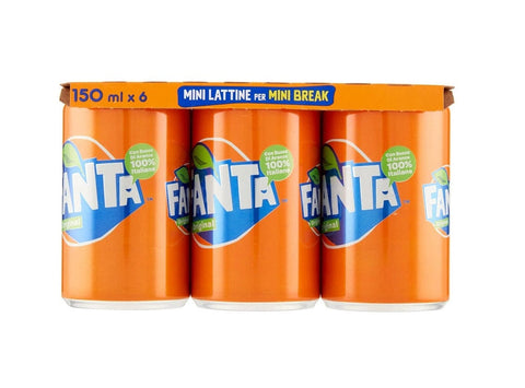 Coca Cola Soft Drink Fanta Aranciata mini Orange soft drink in can 12x150ml