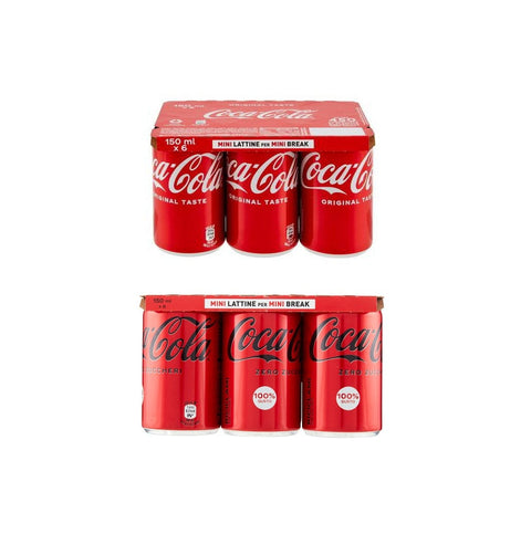 Coca Cola Soft Drink Test pack Coca Cola Mini Original & Zero 24x150ml 5449000241078