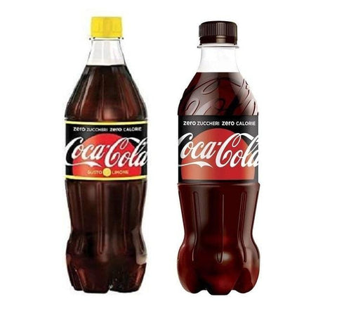 Test Pack Coca Cola Zero & Zero Lemon Sugar free 24x450ml - Italian Gourmet UK