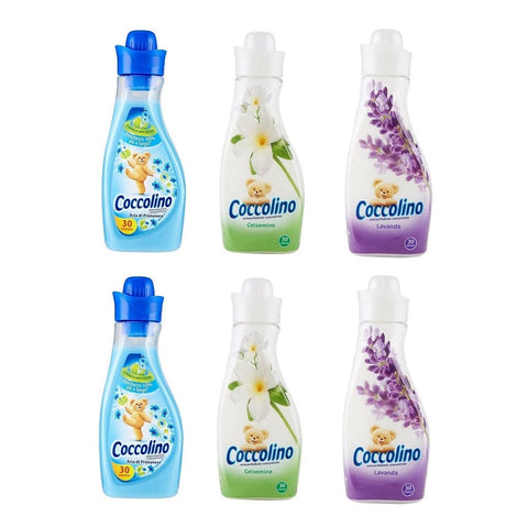 Test Package Coccolino Ammorbidente Concentrated Fabric Softener 30 Washes ( 6 x 750ml ) - Italian Gourmet UK