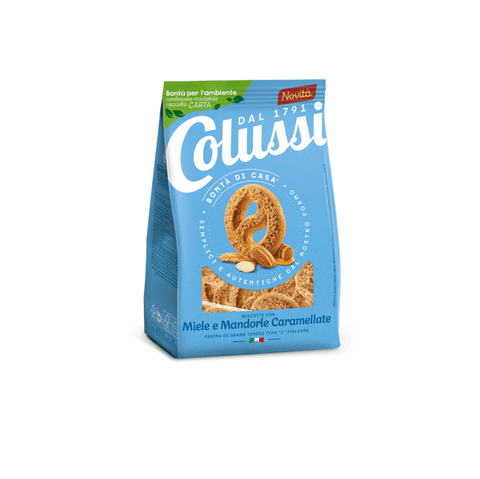 Colussi Biscuits Colussi Biscotti Miele e Mandorle Caramellate Biscuits with Honey and Caramelized Almonds 300g