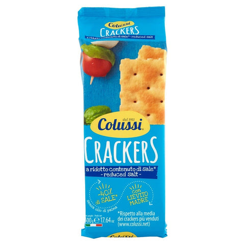 Colussi Crackers with reduced salt content 500g - Italian Gourmet UK