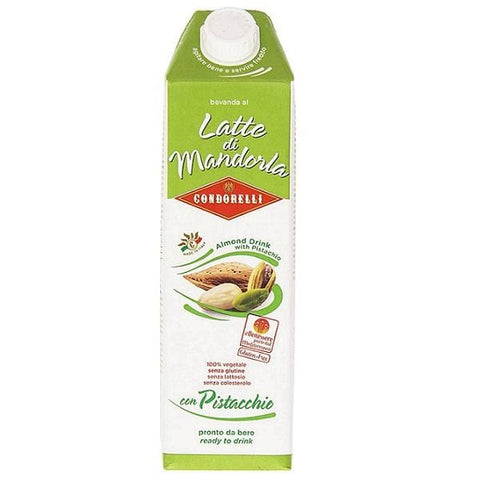 Condorelli Latte di mandorla e pistacchio Almond & pistachio milk natural gluten free (1L) - Italian Gourmet UK