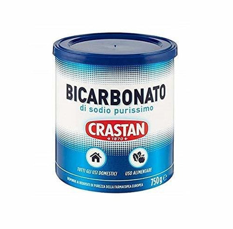Crastan Bicarbonato di Sodio Puro Pure Sodium Bicarbonate 3x 750gr - Italian Gourmet UK