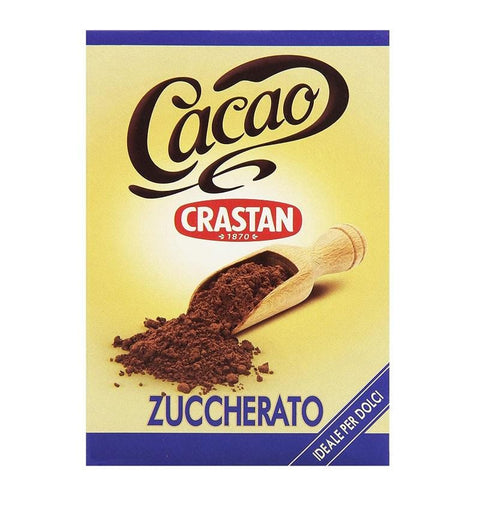 Crastan Cacao in polvere Zuccherato sugared cocoa powder 250g - Italian Gourmet UK