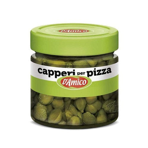 D'Amico Capperi per Pizza Capers for Pizza Glass 100g - Italian Gourmet UK