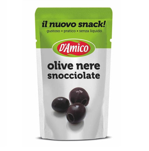 D'Amico Olives D'Amico Il Nuovo Snack Olive Nere Snocciolate Black Olives 75g 8005695005707