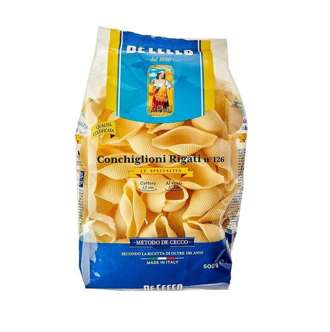 De Cecco Conchiglioni Rigati pasta 500g - Italian Gourmet UK