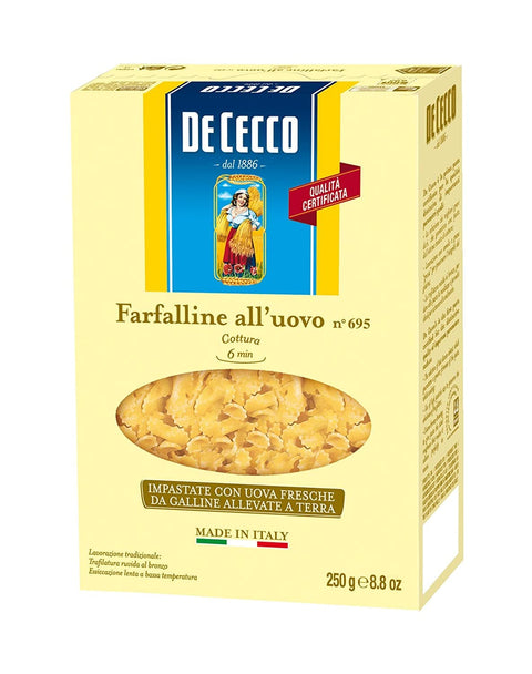De Cecco Farfalline all'uovo egg pasta 500g - Italian Gourmet UK