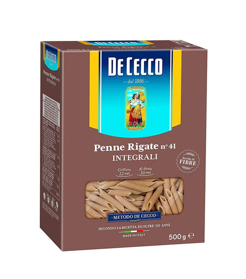 De Cecco Penne Rigate pasta integral whole wheat pasta 500g - Italian Gourmet UK