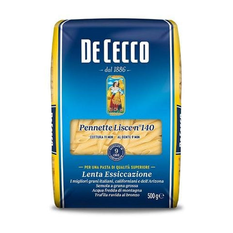 De Cecco Pennette Lisce pasta 500g - Italian Gourmet UK