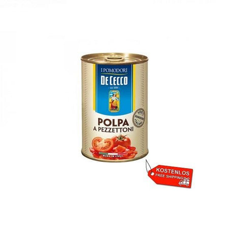 24x De Cecco Polpa a Pezzettoni Chopped Tomatoes 400g - Italian Gourmet UK