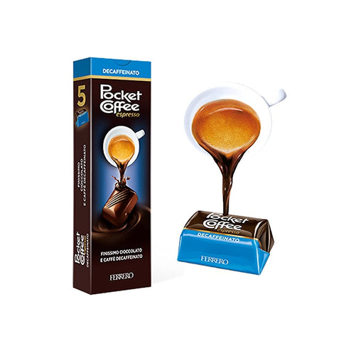 Ferrero Pocket Coffee Decaffeinato 5 Pezzi Chocolates Filled with Decaffeinated Liquid Coffee