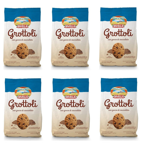 Divella Biscuits 6x700g Divella Grottoli Cookies with Chocolate Drops 700g 8005121214529