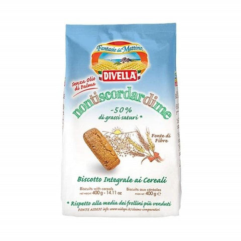 Divella Non ti scordar di me wheat biscuits with grains (400g) - Italian Gourmet UK