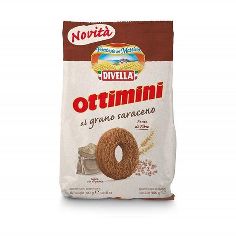 Divella Ottimini al grano Saraceno Buckwheat biscuits (300g) - Italian Gourmet UK