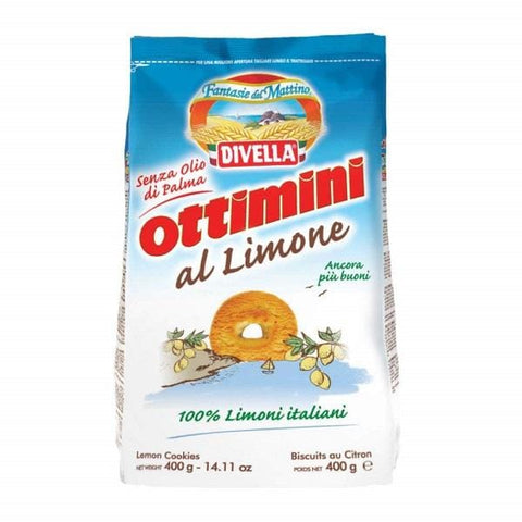 Divella Ottimini al limone lemon biscuits (400g) - Italian Gourmet UK