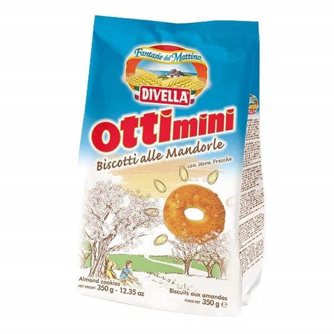 Divella Ottimini alla mandorla Almond shortbread biscuit (350g) - Italian Gourmet UK