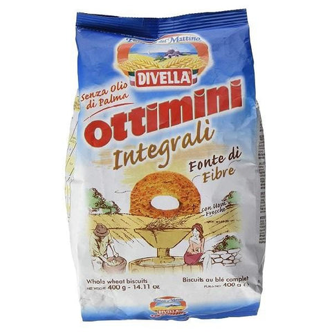 Divella Ottimini integrali wholemeal biscuit (400g) - Italian Gourmet UK