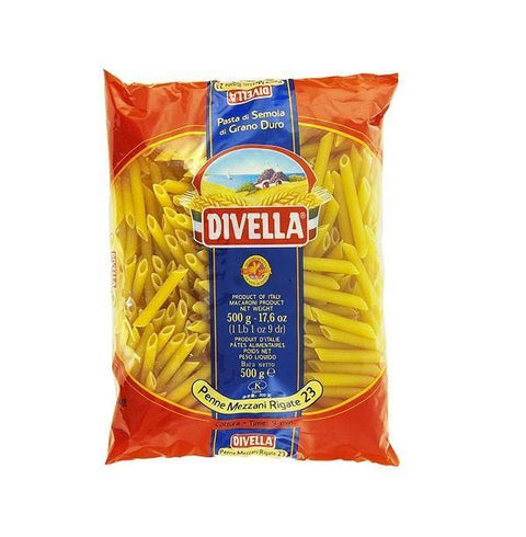 Divella Penne Mezzani rigate Italian pasta 500g - Italian Gourmet UK