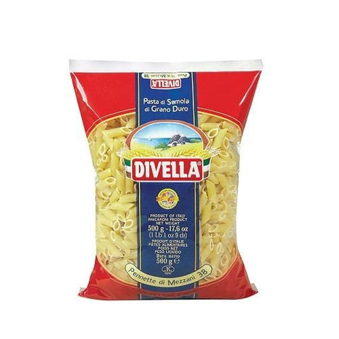Divella Pennette di Mezzani n°38 Pasta 500g - Italian Gourmet UK
